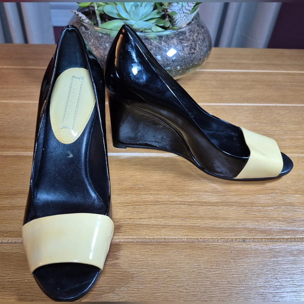 Banana Republic Patent Leather‎ Wedge Heels - Size 7.5
